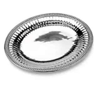 Wilton Armetale Flutes & Pearls Oval Tray